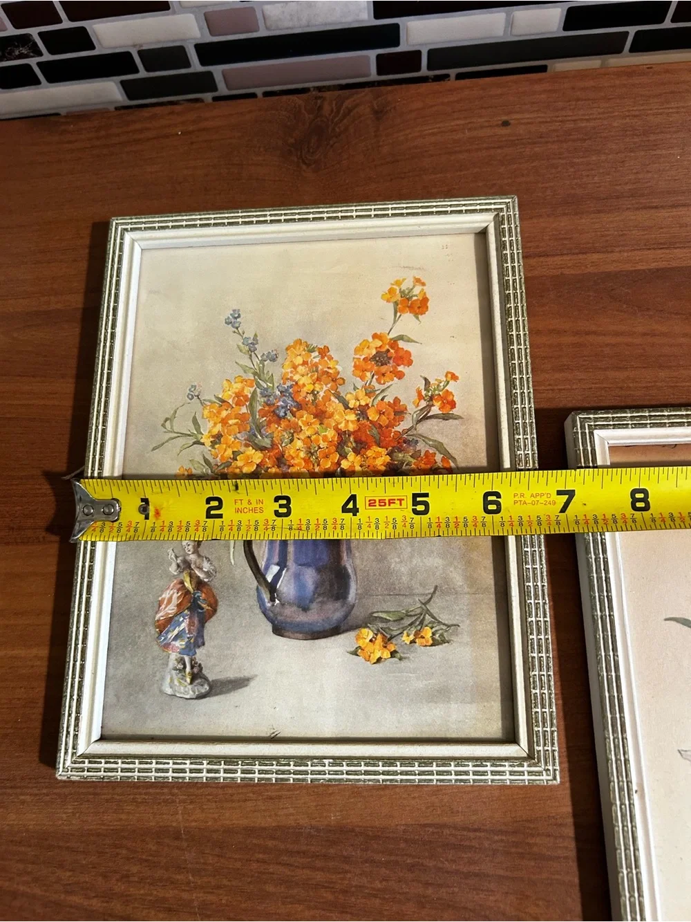Framed Floral Wall Art Set in Yellow and Cream